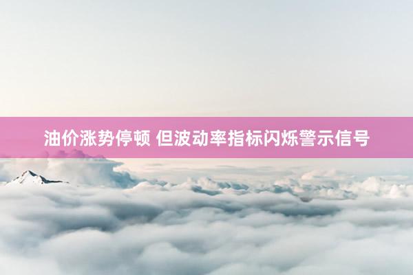 油价涨势停顿 但波动率指标闪烁警示信号